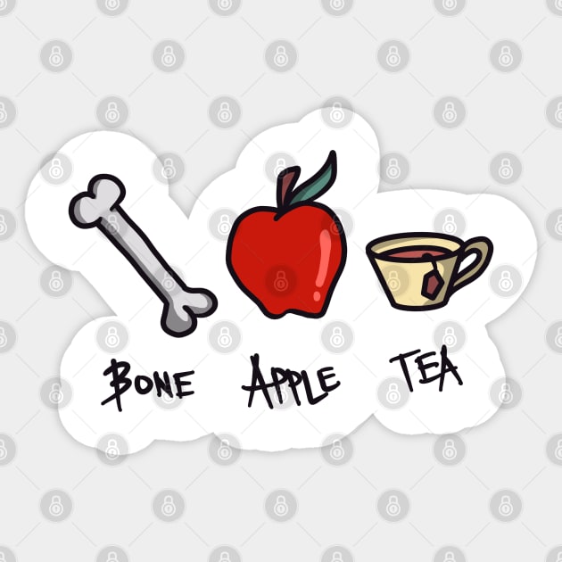 Bone Apple Tea Bon Appetit Sticker by inotyler